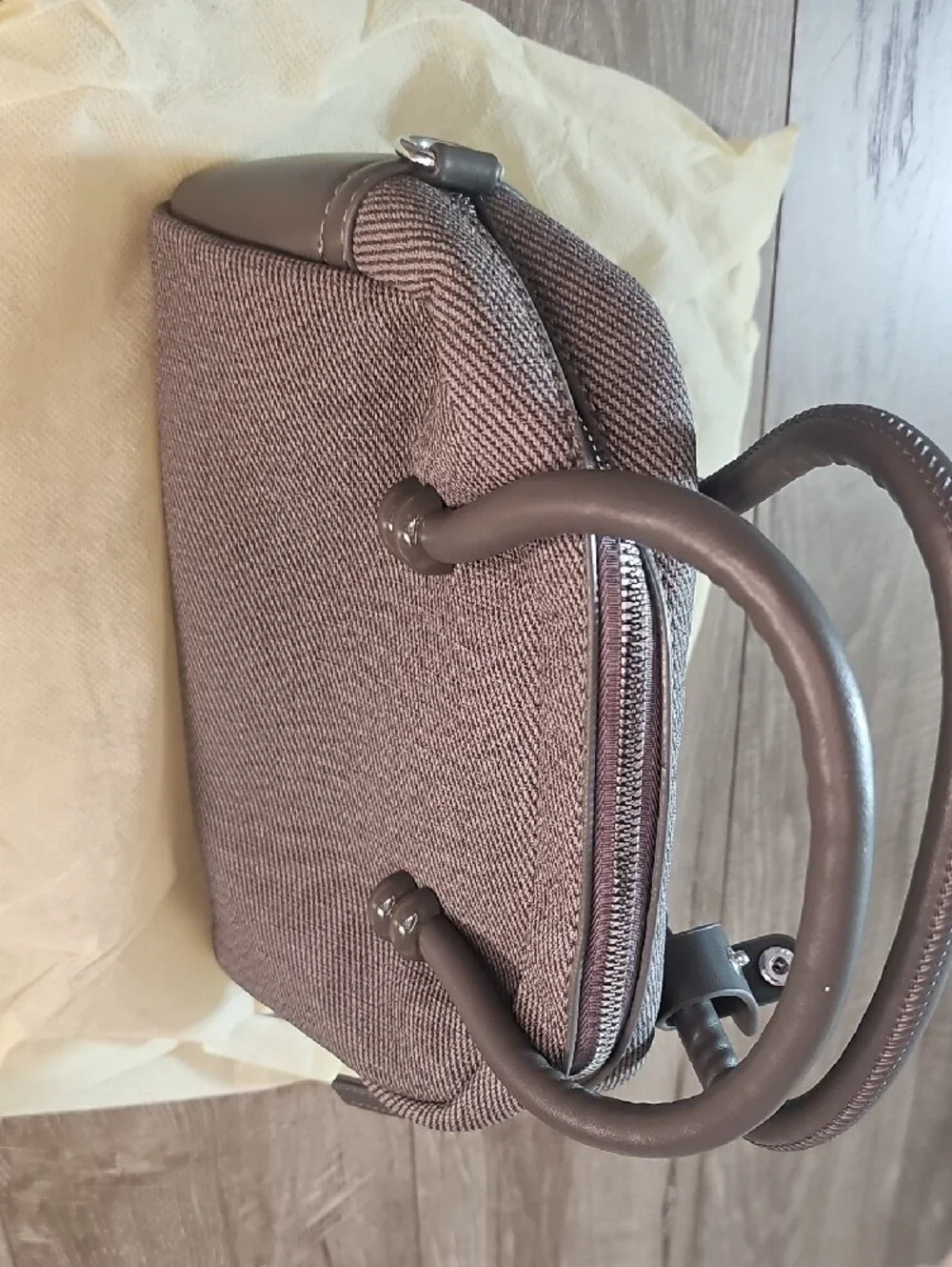 Classic Brown Dome Satchel Handbag